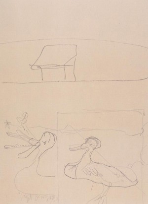 Joseph Beuys - Triptychon: Quacking underneath the Hut, 1981