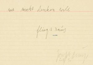 Joseph Beuys - wer nicht denken will (Whoever Won&#039;t Think), 1977