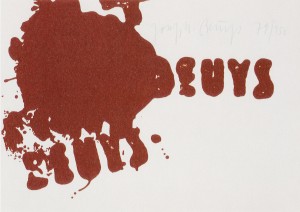 Joseph Beuys - Zeichen aus dem Braunraum, 1984, one of eight silkscreen on paper, in portfolio