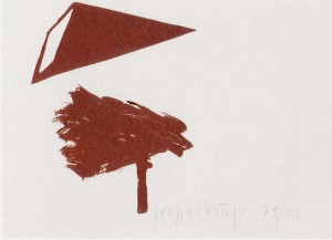 Joseph Beuys - Zeichen aus dem Braunraum, 1984, one of eight silkscreen on paper, in portfolio