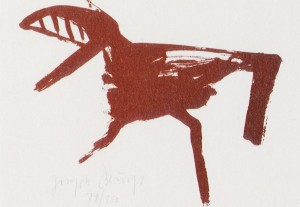 Joseph Beuys - Zeichen aus dem Braunraum, 1984, one of eight silkscreen on paper, in portfolio