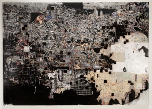 Mark Bradford - Across 110th Street, 2008, mixed media on canvas