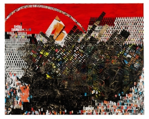 Mark Bradford - Scorched Earth, 2006, mixed media on canvas