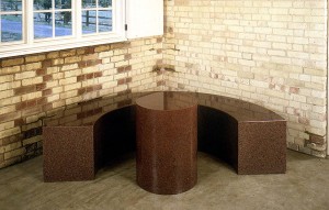 Scott Burton - Bench and Table, 1989-90, polished granite