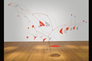 Alexander Calder - Le Rouge de Saché, 1954, hanging mobile - painted sheet metal and wire