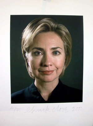 Chuck Close - Hillary, 2000, digital ink jet print