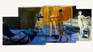 Eric Fischl - Fort Worth, 1985, oil on four canvas panels