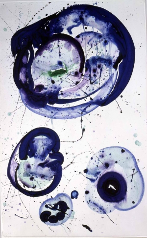 Sam Francis - Tokyo Blue, 1961, acrylic on paper