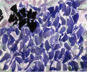 Sam Francis - Untitled (Composition), 1954, watercolor and gouache on paper