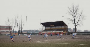 Andreas Gursky - Fussballspieler, Liege, 1984, chromogenic print mounted on Plexiglas in artist&#039;s frame