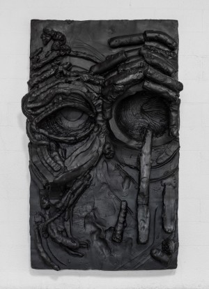 Thomas Houseago - Face Panel II (Landscape), 2012, bronze