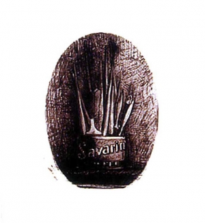 Jasper Johns - Savarin 4 (Oval), 1978-79, lithograph on Richard de Bas paper