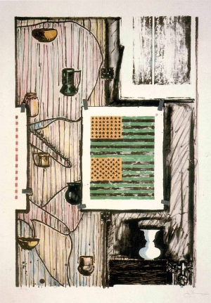 Jasper Johns - Ventriloquist, 1986, lithograph, eleven aluminum plates