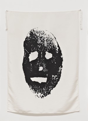 Mike Kelley - Blood and Soil (Potato Print) (from series &quot;Pansy Metal/Clovered Hoof&quot;), 1989, screenprint on silk