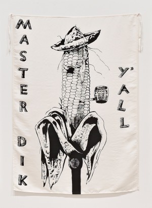 Mike Kelley - Country Cousin (from series &quot;Pansy Metal/Clovered Hoof&quot;), 1989, screenprint on silk