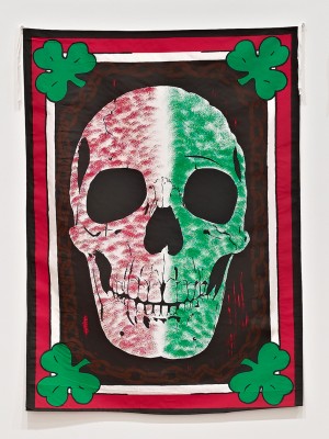Mike Kelley - Emerald Eyehole (from series &quot;Pansy Metal/Clovered Hoof&quot;), 1989, screenprint on silk