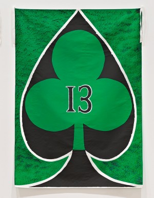 Mike Kelley - Peat Spade (from series &quot;Pansy Metal/Clovered Hoof&quot;), 1989, screenprint on silk