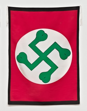 Mike Kelley - Twisted Shamrock (from series &quot;Pansy Metal/Clovered Hoof&quot;), 1989, screenprint on silk