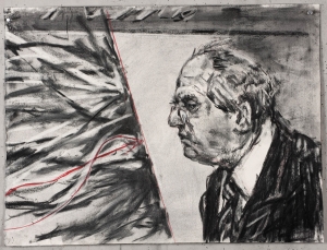 William Kentridge - Drawing for &#039;Other Faces&#039;, 2011, charcoal and colored pencil on on paper