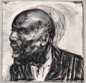 William Kentridge - Drawing for &#039;Other Faces&#039;, 2011, charcoal and colored pencil on on paper