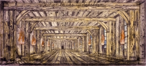 Anselm Kiefer - Deutschlands Geisteshelden, 1973, oil and charcoal on burlap mounted on canvas