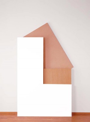 Imi Knoebel - vivit, 1987, acrylic on plywood, Limba and birch in three parts