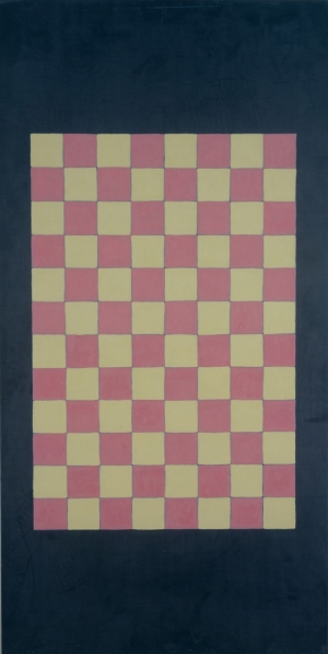 Sherrie Levine - Double Checks #6, 1988, oil on lead