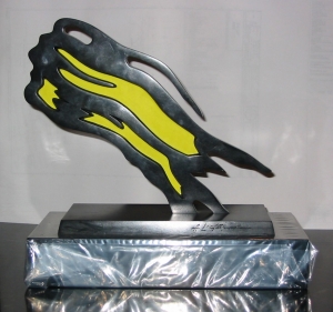 Roy Lichtenstein - Fredrick R. Weisman Award, 1991, painted and patinated bronze