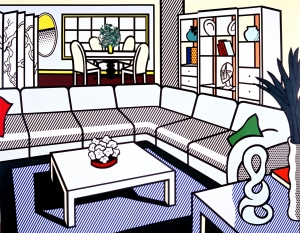 Roy Lichtenstein - Interior with African Mask, 1991