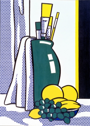 Roy Lichtenstein - Still Life with Green Vase, 1972, oil and Magna on canvas