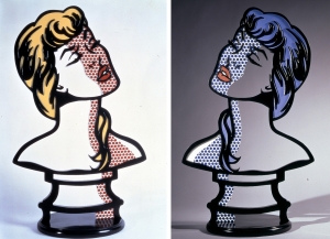 Roy Lichtenstein - Woman: Sunlight, Moonlight, 1996, painted and patinated bronze