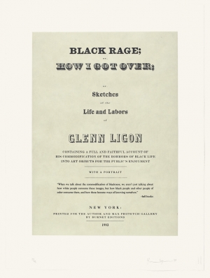 Glenn Ligon - Narratives, 1993, suite of nine etchings with chine collé