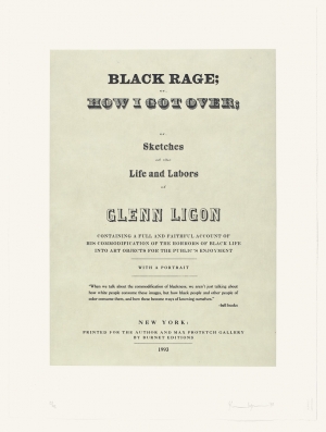 Glenn Ligon - Narratives, 1993, suite of nine etchings with chine collé
