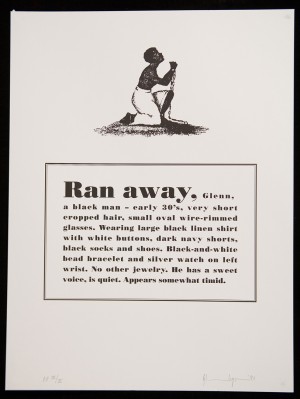 Glenn Ligon - Runaways, 1993