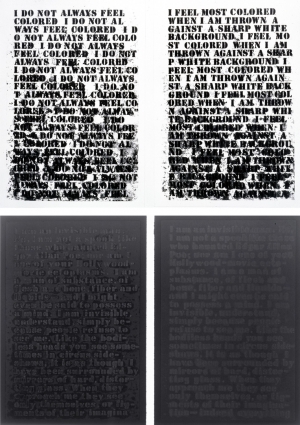Glenn Ligon - Untitled: Four Etchings, 1992, four softground etching, aquatint, spit bite and sugarlifts on paper