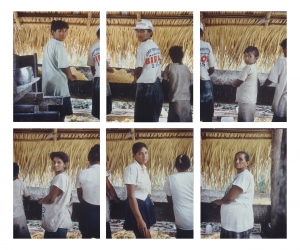 Sharon Lockhart - Manioc Production: Elenilde Correa, Eliane Correa, Neide Correa, Mariana Correa, Denize Correa &amp; Maria Correa, Santa Rita Community, River Aripuana, Brazil, 1999, six framed chromogenic prints