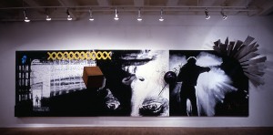 Robert Longo - Lenny Bleeds (Comet in a Bomber), 1986, mixed media