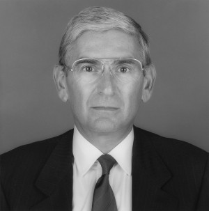 Robert Mapplethorpe - Portrait of Eli Broad, 1987, black and white photograph