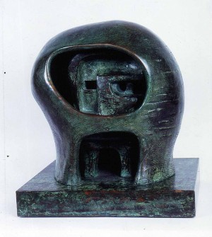Henry Moore - Helmet Head No. 3, 1960, bronze