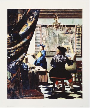 Malcolm Morley - Vermeer, Portrait of the Artist in his Studio, 1968, acrylic on canvas