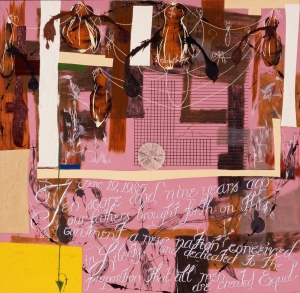 Lari Pittman - The Veneer of Order, 1985, oil and acrylic on panel