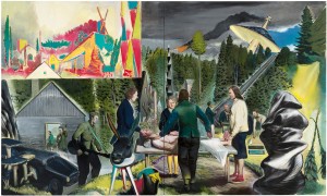 Neo Rauch - Heillichtung, 2014, oil on canvas