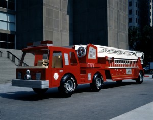 Charles Ray - Firetruck, 1993, painted aluminum, fiberglass, and Plexiglas