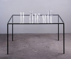 Charles Ray - Table, 1990, Plexiglas and steel
