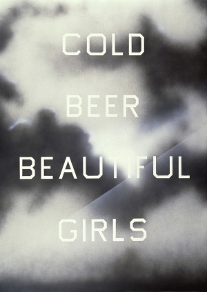 Ed Ruscha - The Beer, The Girls, 1993, acrylic on canvas