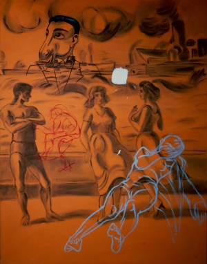 David Salle - Savagery and Misrepresentation, 1981, acrylic on canvas