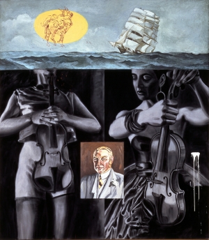 David Salle - Symphony Concertante I, 1987, oil and acrylic on canvas