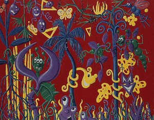 Kenny Scharf - Jungle Juice, 1984, acrylic on canvas