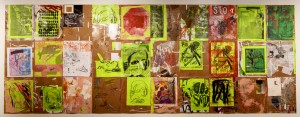 Josh Smith - Venice Set, 2011, printed paper and painting on cardboard
