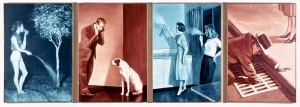 Mark Tansey - Four Forbidden Senses, 1982, oil on four canvas panels